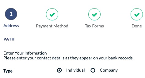 Completing your registration with Tipalti – Rula Therapist